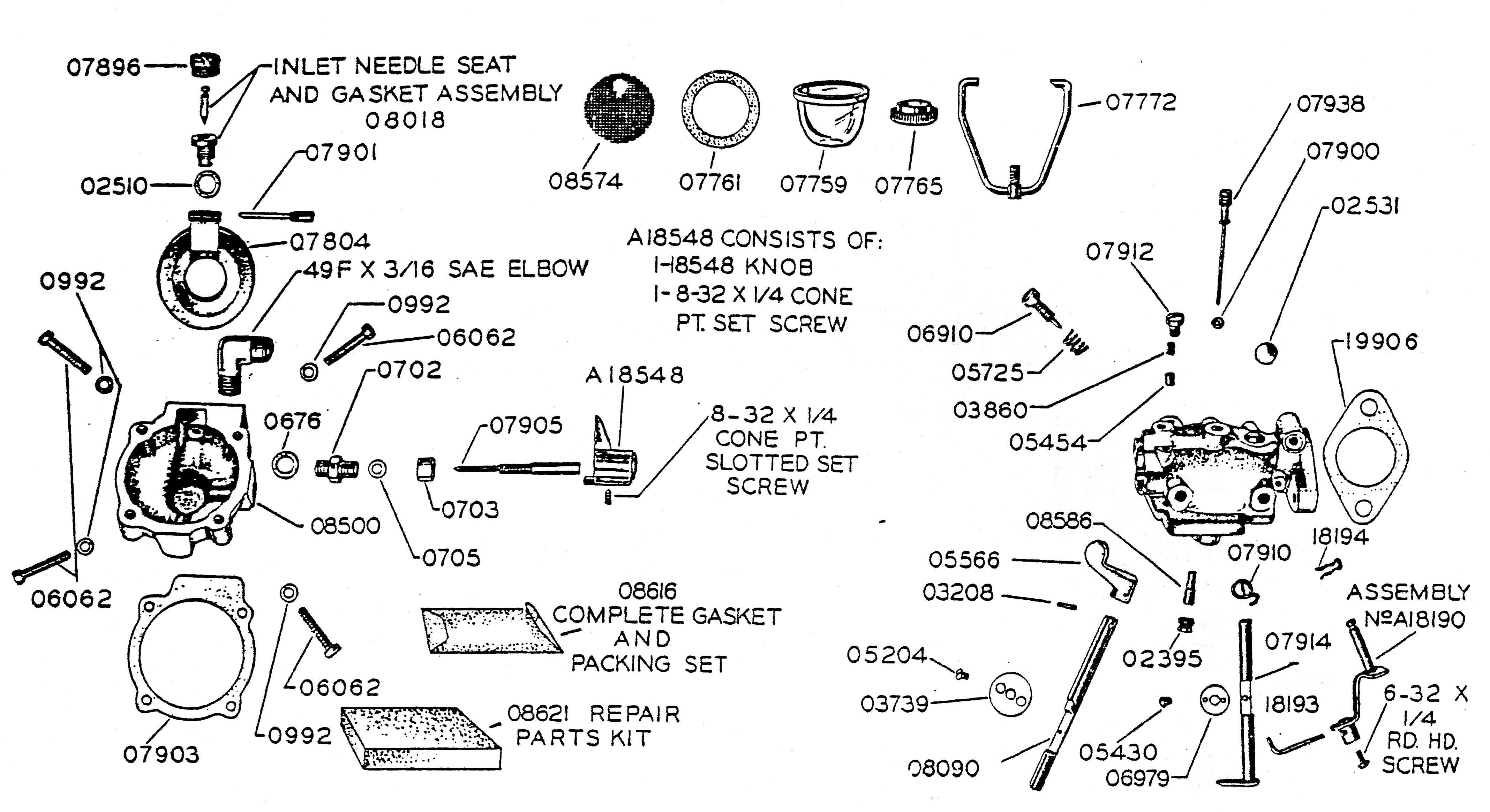 Tillotson ford model a carb instruction sheet